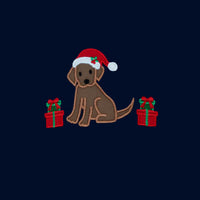 Chistmas Puppy Navy Blue T-Shirt