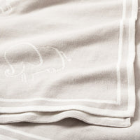 Elephant Jacquard Cotton Knit Blanket