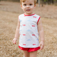 Rory Knit Banded Short Set Puppy Dog Tails