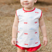 Rory Knit Banded Short Set Puppy Dog Tails