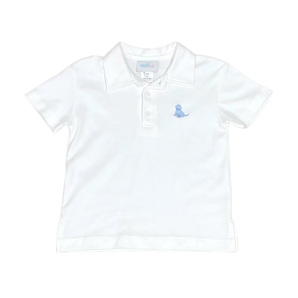 White Polo Blue Puppy