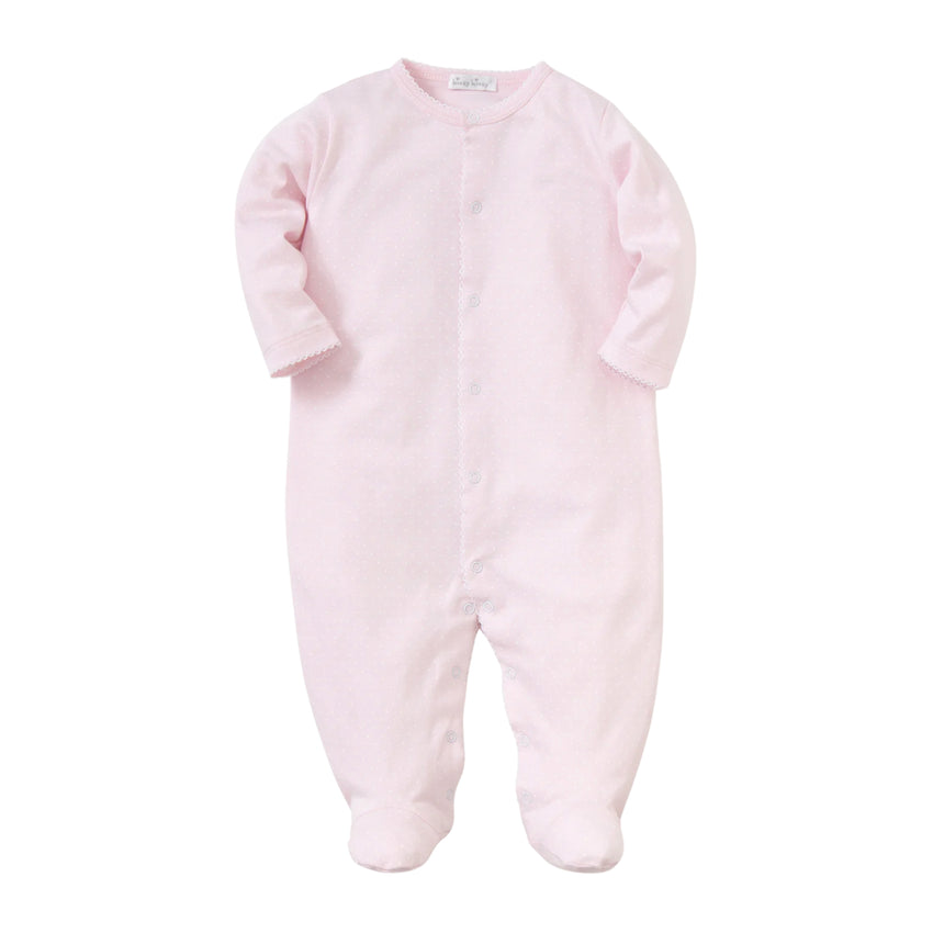 Pink with White Dots Footie
