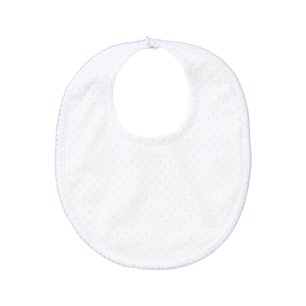 White with Light Blue Dots Bib