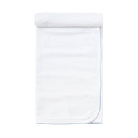 White with Light Blue Dots Blanket