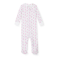 Parker Bunny Hop Pink Zipper Pajamas