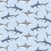 Parker Swimming Sharks Zipper Jammies