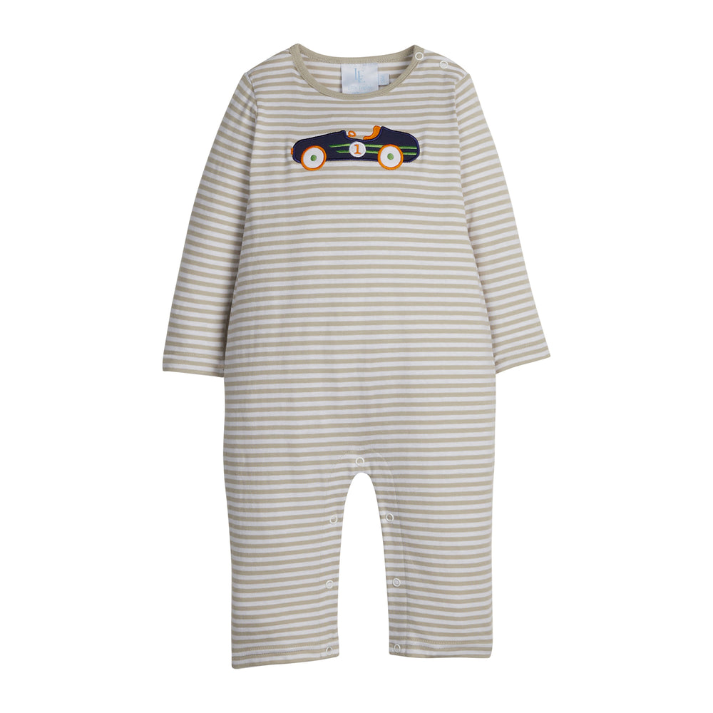 Vintage Race Car Applique Romper