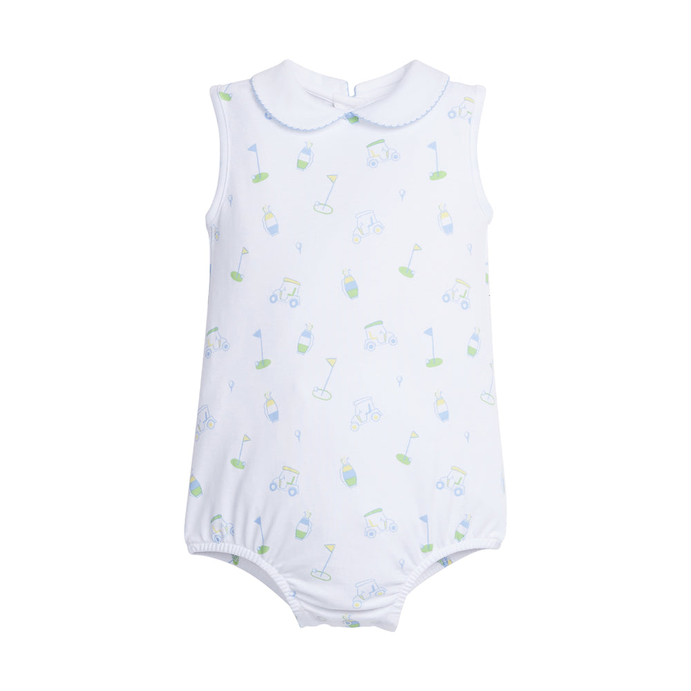 Blue Golf Printed Peter Pan Bubble
