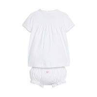Heart Pinpoint Layette Knit Set