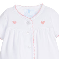 Heart Pinpoint Layette Knit Set