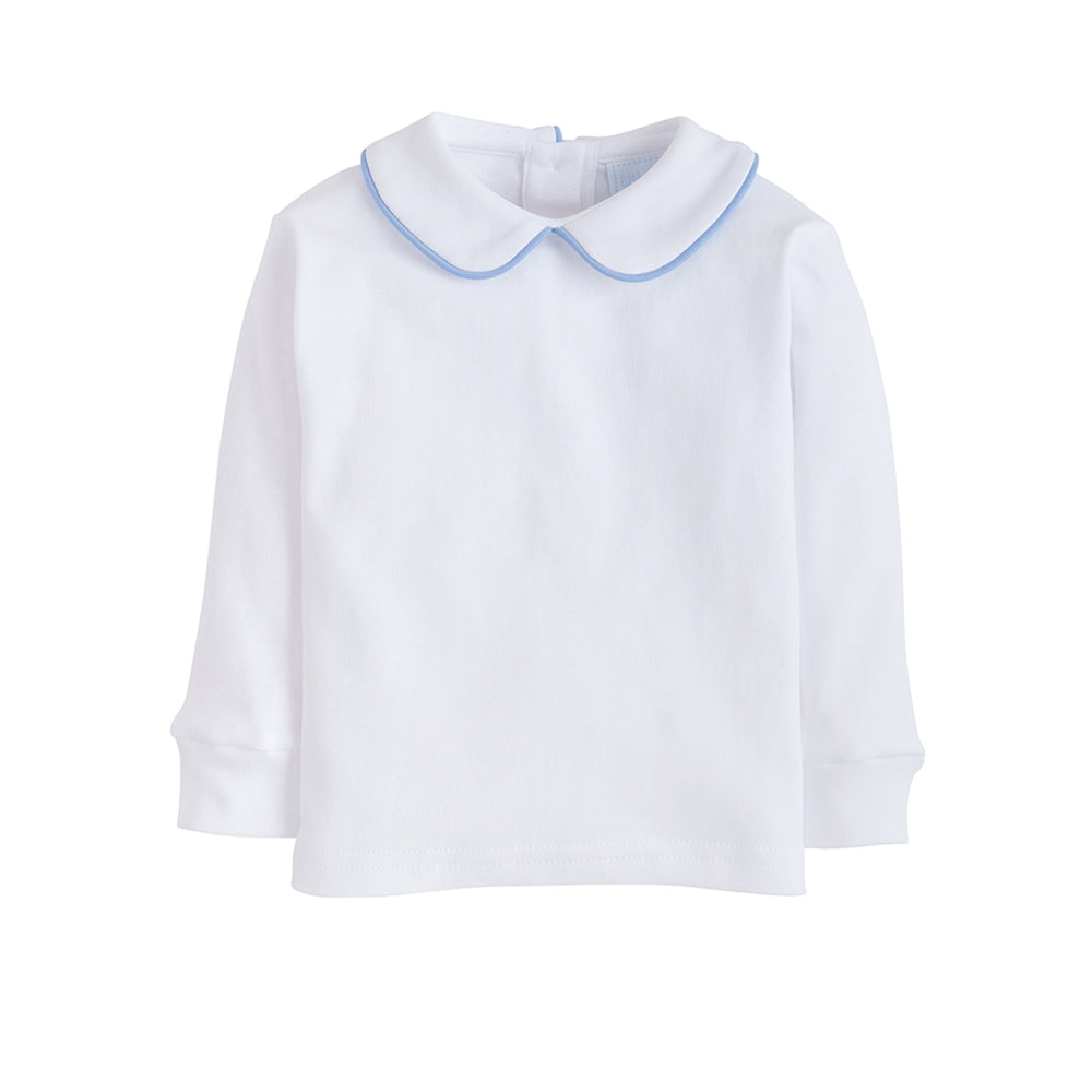 Light Blue Piped Peter Pan Shirt