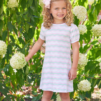 Squigigle Stripe Printed T-Shirt Dress
