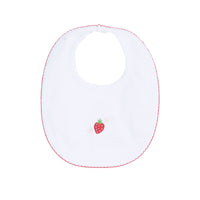 Strawberry Embroidered Bib
