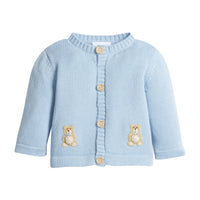 Blue Teddy Bear Crochet Sweater