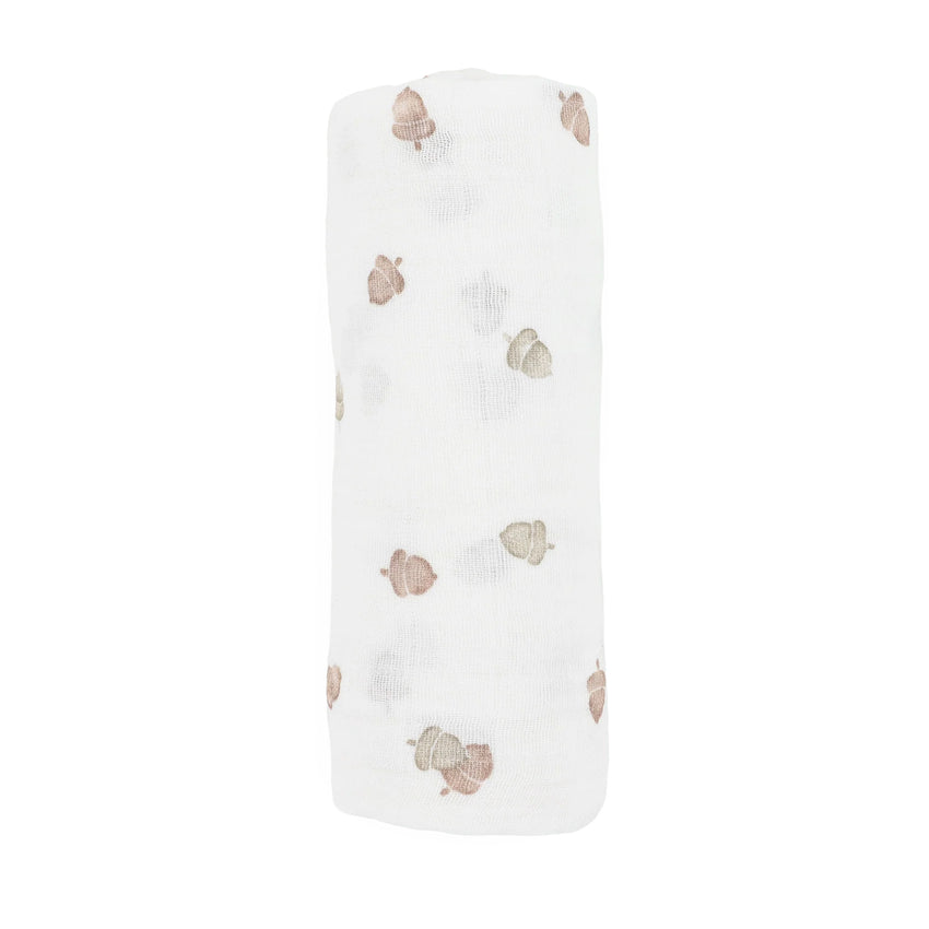 Acorns Cotton Muslin Swaddle