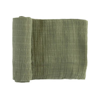 Fern Green Cotton Muslin Swaddle