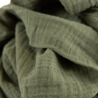 Fern Green Cotton Muslin Swaddle
