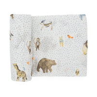 Party Animals Cotton Muslin Swaddle