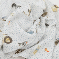 Party Animals Cotton Muslin Swaddle