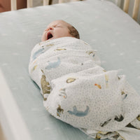 Party Animals Cotton Muslin Swaddle