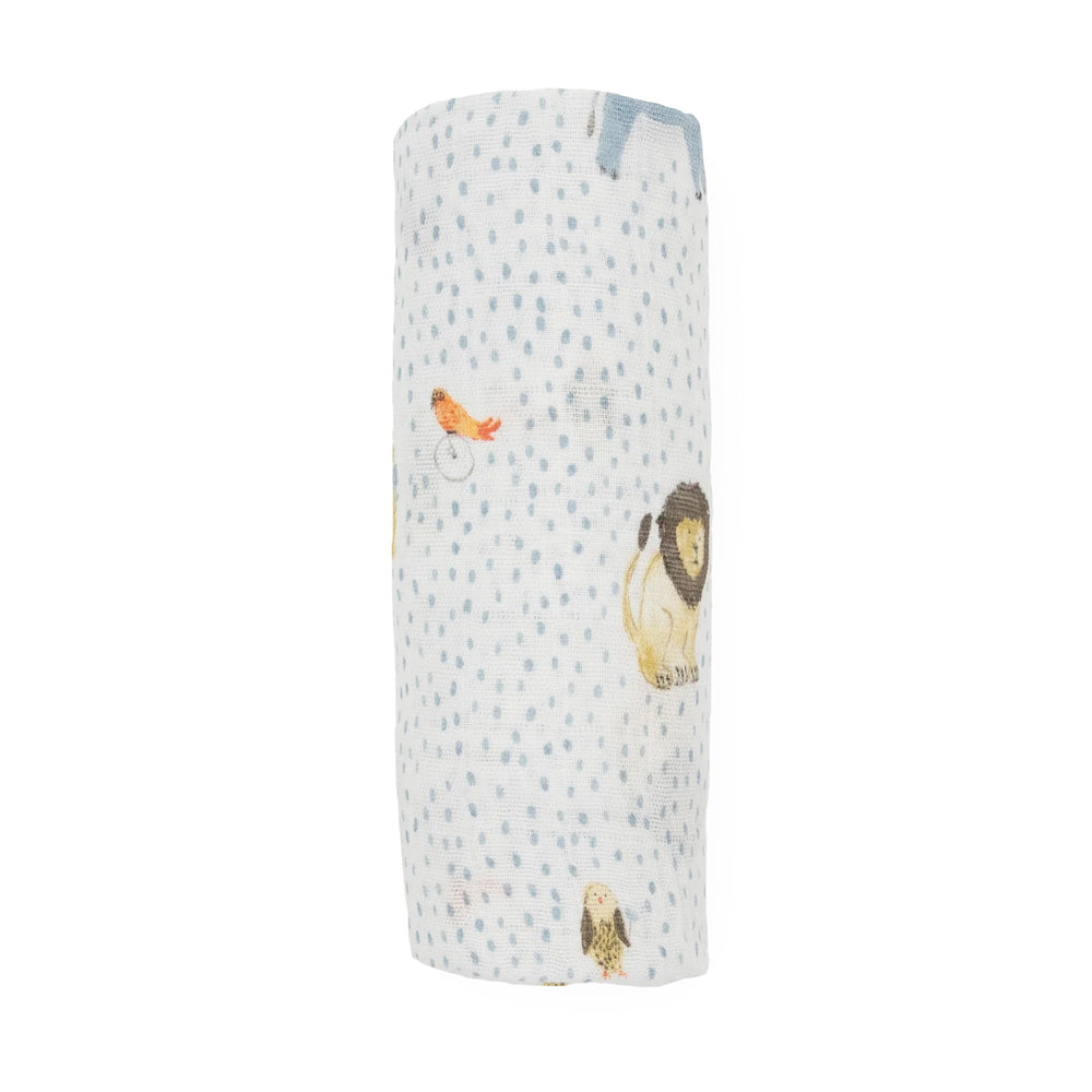 Party Animals Cotton Muslin Swaddle