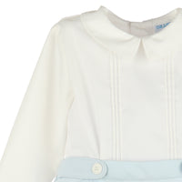 Classic Set Blue Shorts White Top