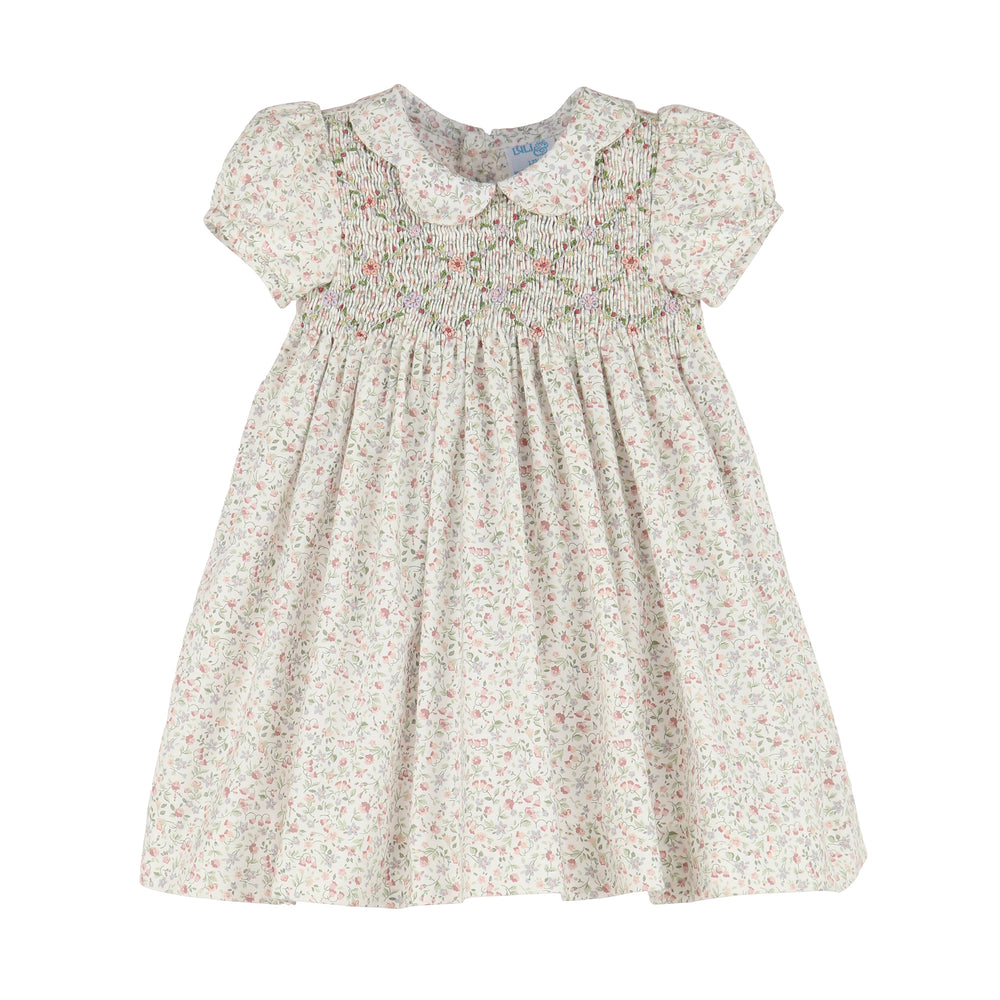 Floral Diamonds Smocked Dress