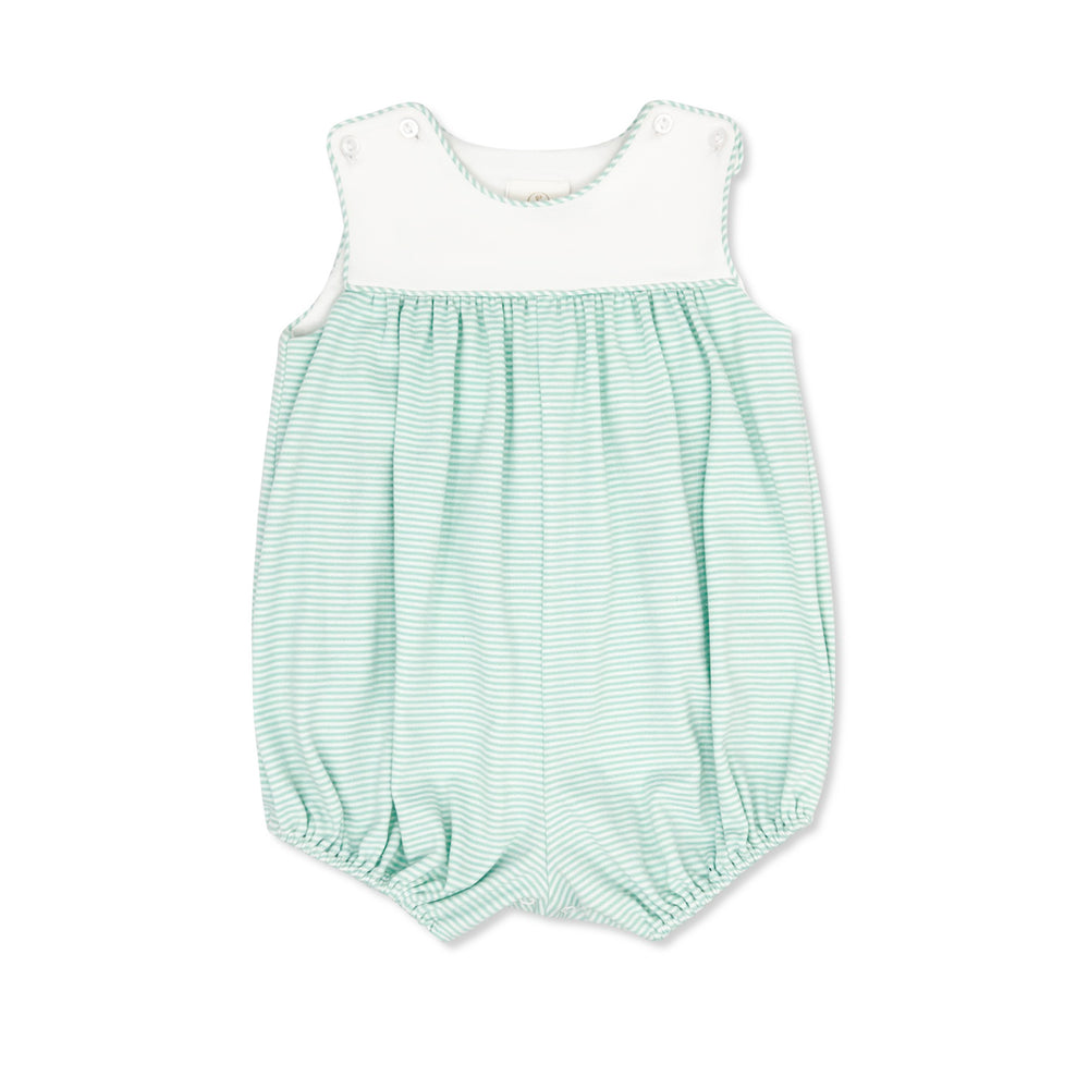 Charming Bubble in Aqua Ministripe