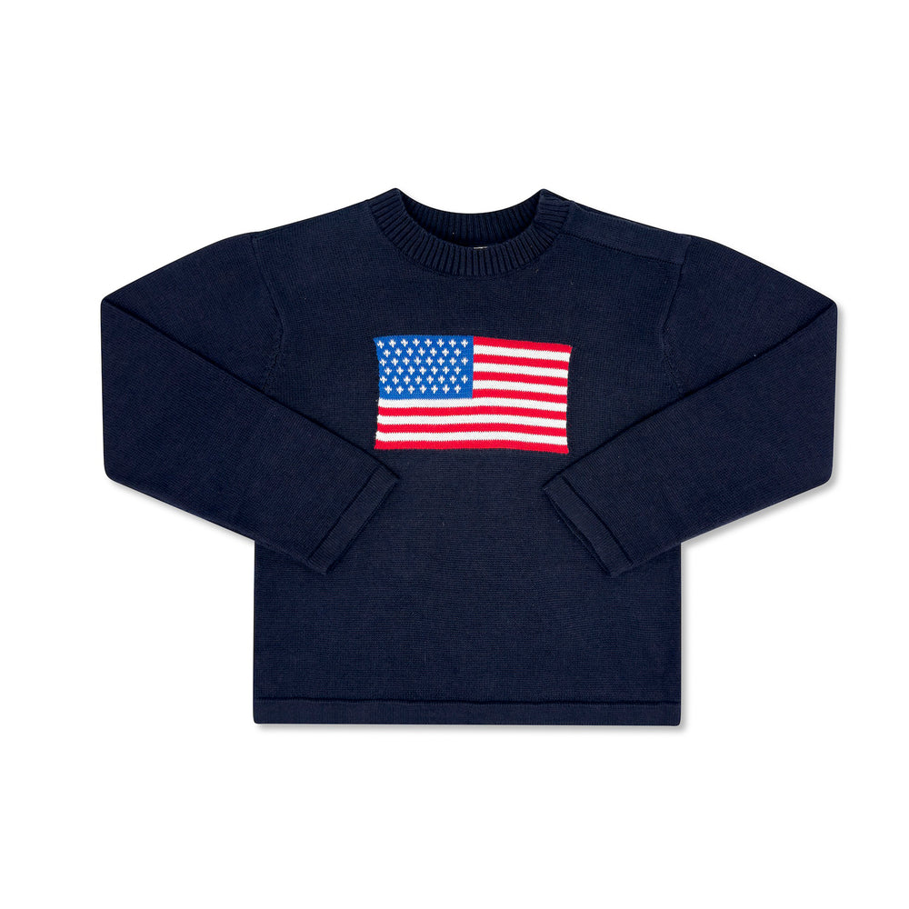 Cozy Up Sweater Navy Flag