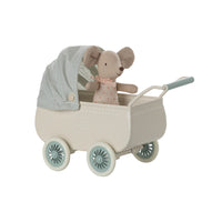 Mint Pram with Baby Mouse