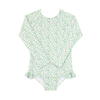 Sea Marsh Floral Rashguard One Piece