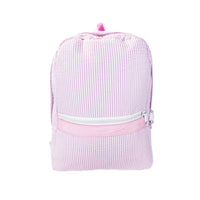 Pink Seersucker Backpack