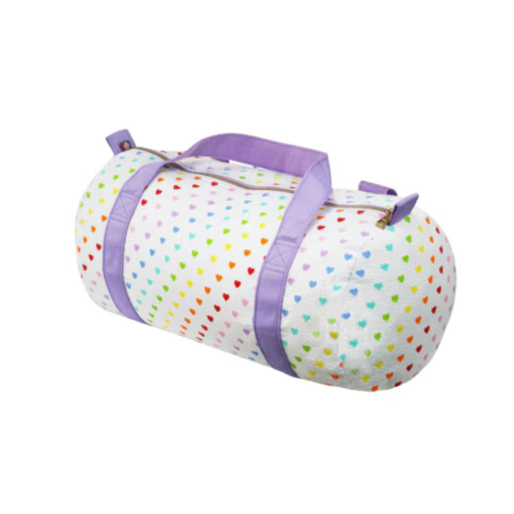 Tiny Hearts Seersucker Duffel Bag