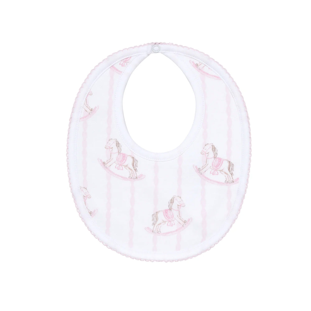 Pink Rocking Horse Bib