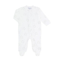 Silver Stars Zipper Footie
