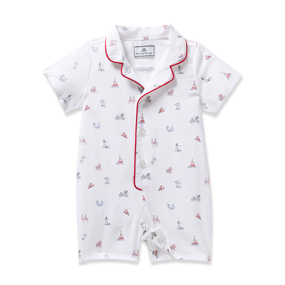 Twill Summer Romper in Coastal Charms