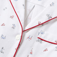 Twill Short Set Pajamas in Coastal Charms