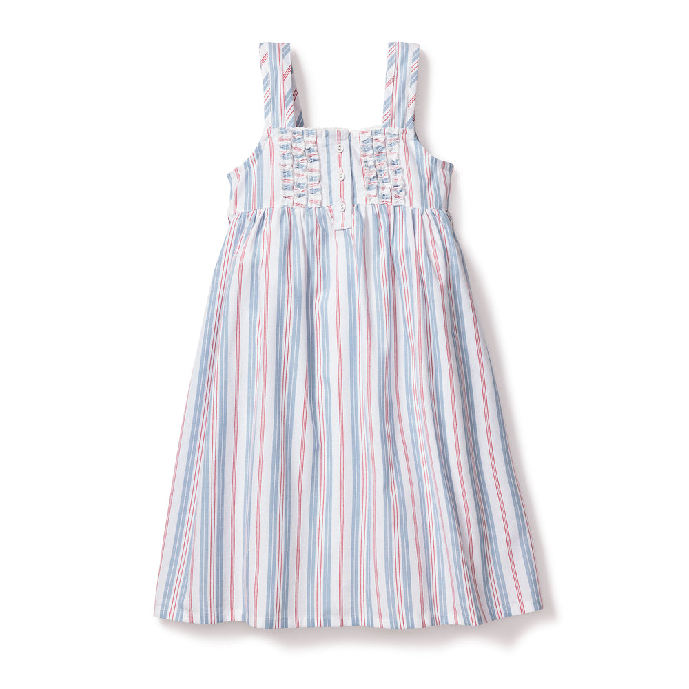 Twill Charlotte Nightgown in Vintage French Stripes