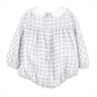 Cuddle Cotton Grey Check Bubble