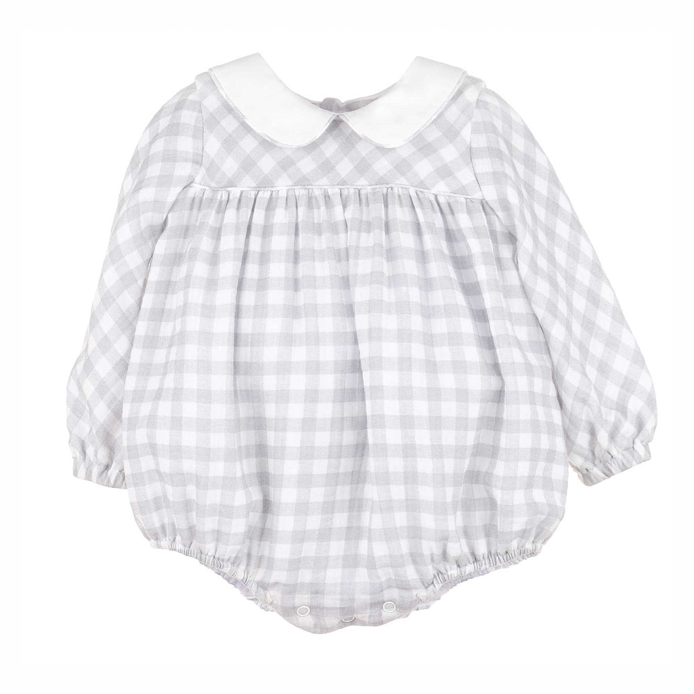 Cuddle Cotton Grey Check Bubble