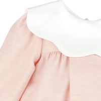 Eucalyptus Pink Frost Scallop Dress
