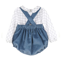 Slate Blue Corduroy Two-Piece