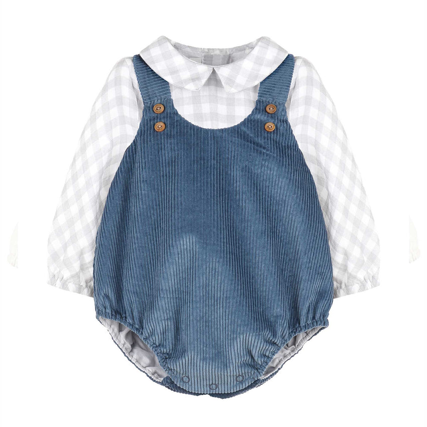 Slate Blue Corduroy Two-Piece
