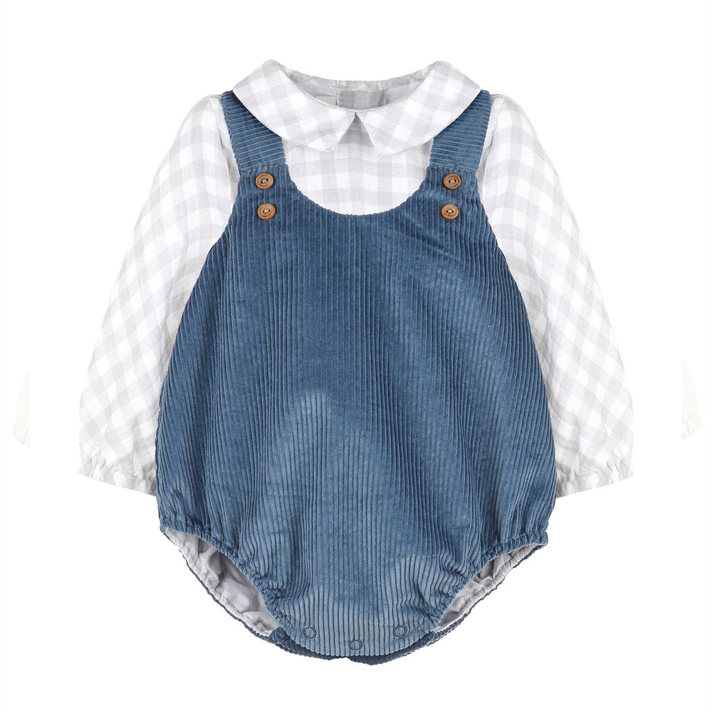 Slate Blue Corduroy Two-Piece