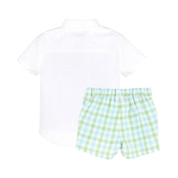 Pastel Plaid Boy Short Set