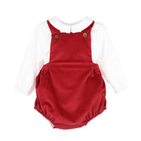 Patrick Plush Cord Cranberry Overall