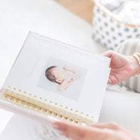 Rose Linen Baby Book