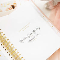 Rose Linen Baby Book