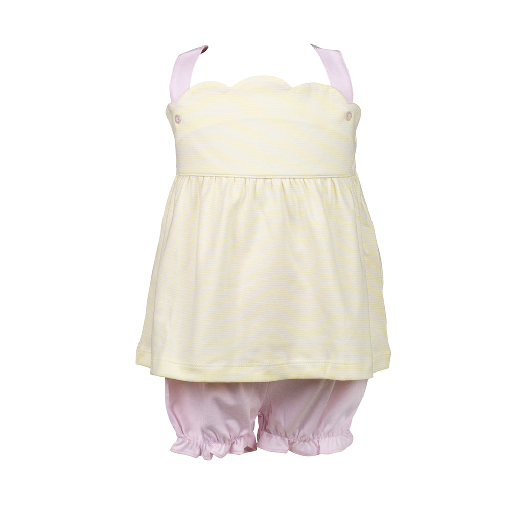 Light Yellow Stripe Bloomer Set