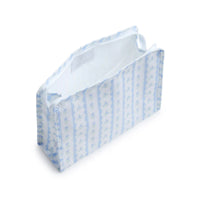 Medium Roadie Blue Ribbon Floral Zip Pouch